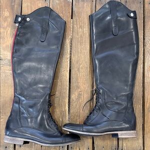 Charles David Black Heeled Boots